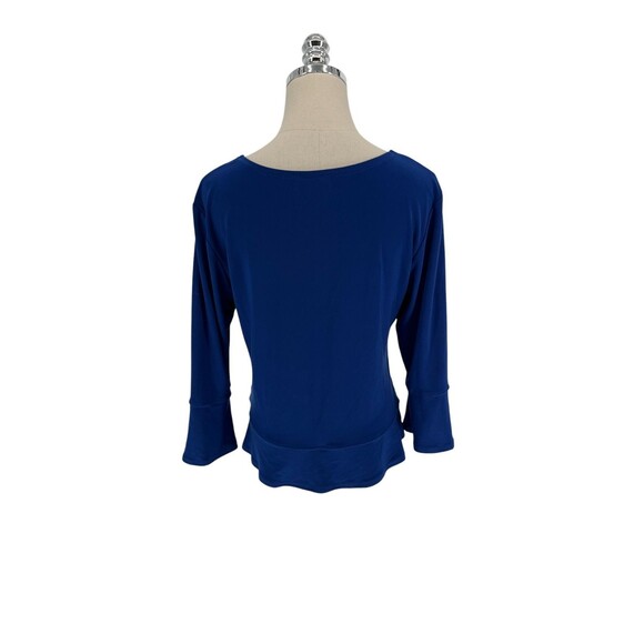 Simpli Top Women's Size 12 Blue Long Sleeve Round Neck - Picture 3 of 5